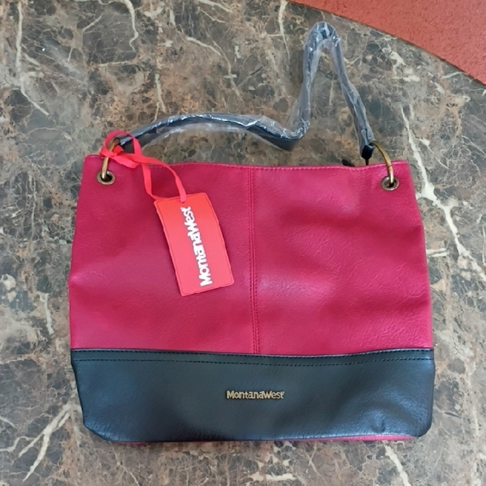 Montana West Red and Black Women's Bag